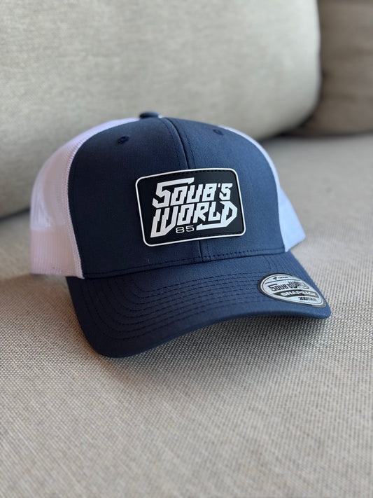 Trucker Navy Blanc Patch